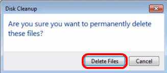 Windows Disk Cleanup Delete Files